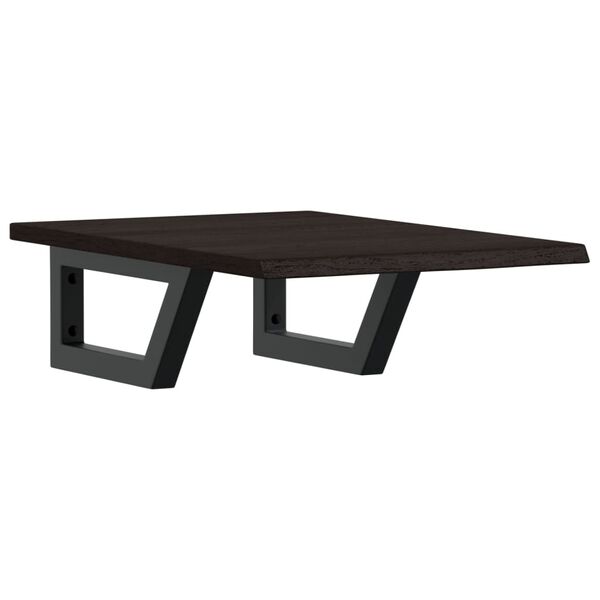 vidaXL Basin Shelf Wall Mounted Steel and Solid Wood Oak