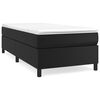 vidaXL Bed Frame Black Faux leather, plywood, engineered wood Twin