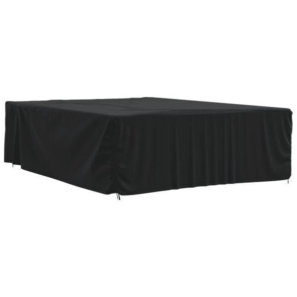 vidaXL Garden Furniture Cover Black 420D Oxford with PU coating