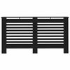 vidaXL Radiator Cover Black 59.8"x7.5"x32.1" MDF