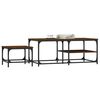 vidaXL Nesting Coffee Table Set of 2 Brown Oak Engineered Wood Compact