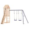 vidaXL Outdoor Playset Pine wood brown, Blue Solid pine wood, Polypropylene