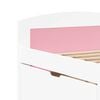 vidaXL Day Bed White and pink Solid pinewood, engineered wood