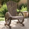vidaXL Garden Adirondack Chair Set of 2 Burnt wood Solid Fir Wood Medium