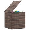vidaXL Cushion Box Brown Gradient PE Rattan Large Cushion Box