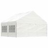 vidaXL Gazebo with Roof White 14.6'x19.3'x12.3' Polyethylene