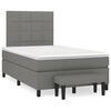 vidaXL Box Spring Bed Dark grey, White