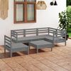 vidaXL Garden Lounge Set Grey Solid pinewood Medium Modular