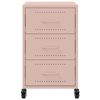 vidaXL Bedside Cabinet Pink Cold-rolled steel Medium Bedside Cabinet