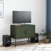 vidaXL TV Cabinet Olive Green Steel Medium TV Cabinet Rectangular