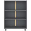 vidaXL Book Cabinet Dark grey Solid pinewood, MDF Medium Book Cabinet
