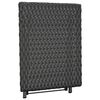 vidaXL Folding Table Black PE rattan, powder-coated steel Compact