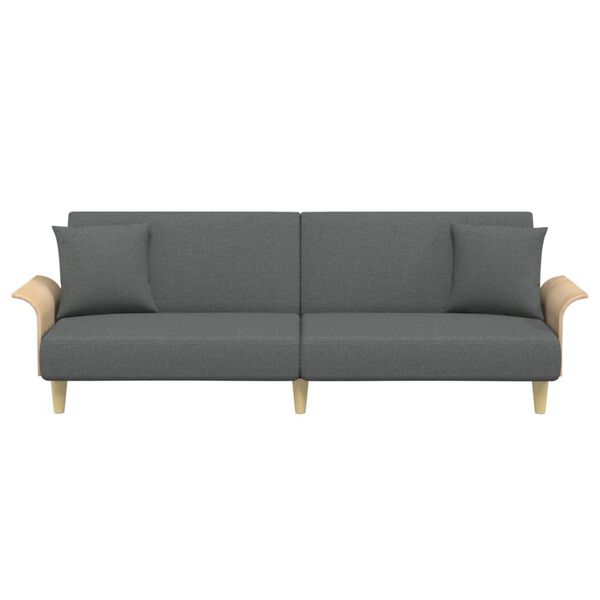 vidaXL Sofa Bed Dark Gray Fabric (100% polyester), plywood Standard