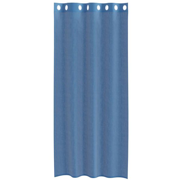 vidaXL Voile Curtains with Grommets 2 pcs Royal Blue