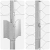vidaXL Fence with Post Silver 3.28 x 82.02 ft Steel