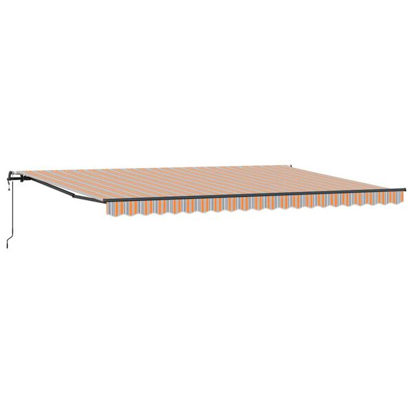vidaXL Retractable Awning Multicolour 196.85" x 118.11