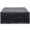 vidaXL Garden Furniture Cover Set of 2 Black Polyethylene Large