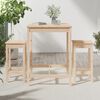 vidaXL Garden Bar Set Brown Solid pine wood Standard Durable