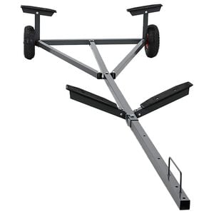 vidaXL Boat Trailer Silver 118.90 x 42.13 x 16.54 in Steel