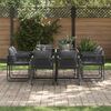 vidaXL Garden Dining Set 9 pcs Black Steel