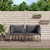 vidaXL Corner Sofa Anthracite Poly rattan Medium Modular Corner Sofa
