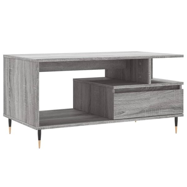 vidaXL Coffee Table Grey Sonoma Engineered wood, metal
