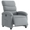 vidaXL Electric Recliner Chair Light grey Polyester, metal, wood Medium