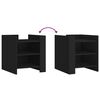 vidaXL Bedside Cabinet Black Engineered wood Standard Bedside Cabinet