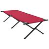 vidaXL Folding Camping Bed Folding 2 pcs Red 82.68 x 31.50 x 18.11 in