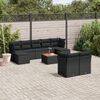 vidaXL Garden Sofa Set Black