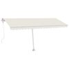 vidaXL Retractable Awning Cream