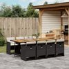 vidaXL Garden Dining Set Black and brown