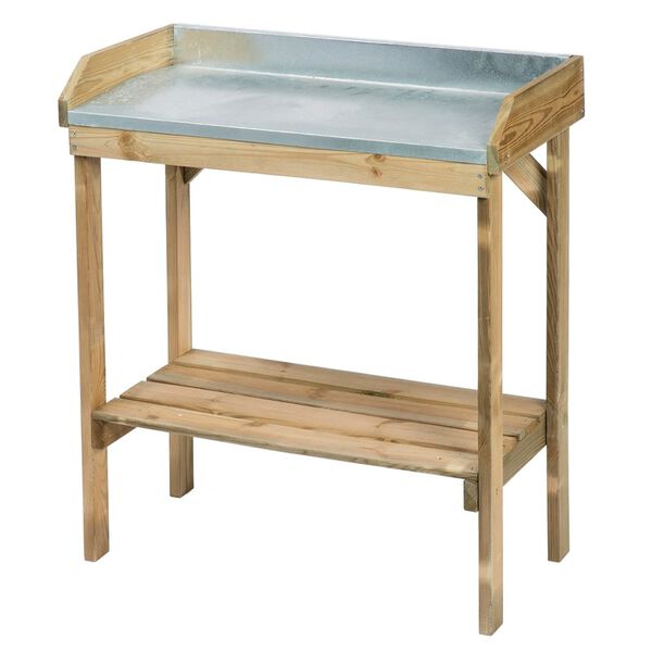 Nature Planting Table Pine Pine wood Medium Potting Table Rectangular