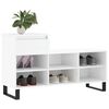 vidaXL Shoe Cabinet High gloss white Engineered wood, metal Shoe Cabinet