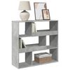 vidaXL Book Cabinet Concrete Grey Engineered wood Medium Book Cabinet