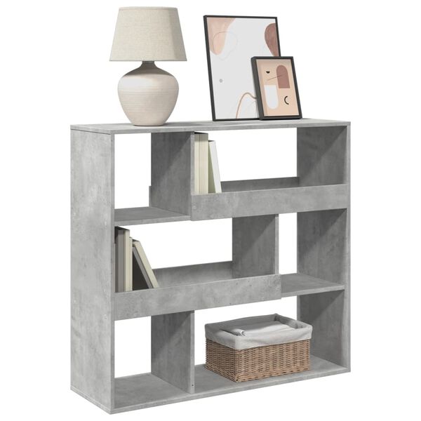 vidaXL Book Cabinet Concrete Grey Engineered wood Medium Book Cabinet