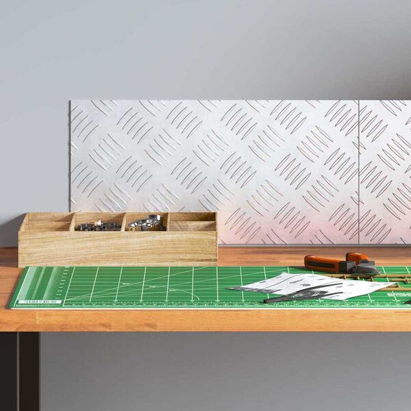 vidaXL Stair Tread Rectangular 2 pcs Silver 15.75 x 7.87 in Aluminium