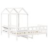 vidaXL Day Bed Set White Solid pine wood, Plywood Twin