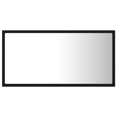 vidaXL LED Bathroom Mirror Black 31.5"x3.3"x14.6" Chipboard