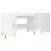 vidaXL Desk White Engineered wood 55.1 in x 19.7 in x 29.5 in Desk