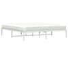vidaXL Metal Bed Frame without Mattress White 70.9"x78.7"