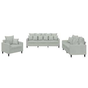 vidaXL Sofa Set Light grey
