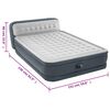INTEX Airbed White and Grey Vinyl with velvet top layer Queen Portable
