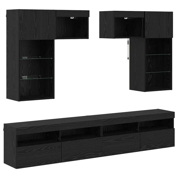 vidaXL TV Wall Units 6 pcs Artisan Oak 39.37 x 11.81 x 15.75 in