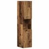 vidaXL Bathroom Furniture Set with Door 4 pcs Old Wood Engineered Wood