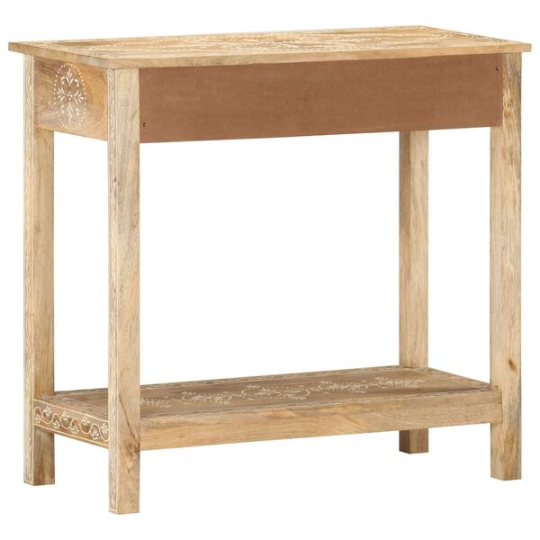vidaXL Console Table Natural wood Solid Mango Wood 31.5 x 13.8 x 29.1 in