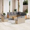 vidaXL Garden Sofa Set Beige, Light Grey