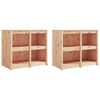 vidaXL Outdoor Kitchen Cabinet Set of 4 Natural Wood Solid Pine Wood