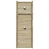 vidaXL Narrow Bathroom Cupboard Sonoma Oak Engineered Wood Slim Portable