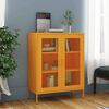 vidaXL Storage Cabinet Mustard Yellow Steel 31.5x13.8x40.0 in